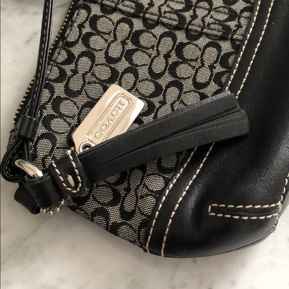 Black Mini Coach Logo Wristlet - Picture 8 of 8